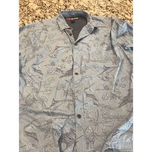 Reel Legends Performance Clothing Mens XL Short Sleeve Fishing Button Up Shirt‎